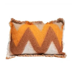 Best Bed and Philosophy Coussin en laine motif 70s orange 40x60cm