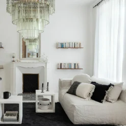 Discount Bed and Philosophy Coussin en laine noir 40x60cm