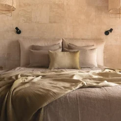 Bed and Philosophy Coussin en laine vert 40x60cm