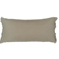 Bed and Philosophy Coussin en lin frangé naturel 55x110cm