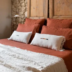 Best Bed and Philosophy Coussin en lin terre brûlée 80x80cm