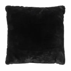 New Home Deco Factory Coussin imitation fourrure Opulence noir - 40x6x40 cm