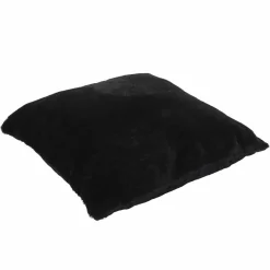 New Home Deco Factory Coussin imitation fourrure Opulence noir - 40x6x40 cm