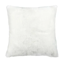New Home Deco Factory Coussin imitation fourrure Opulence blanc - 40x40 cm