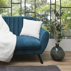 New Home Deco Factory Coussin imitation fourrure Opulence blanc - 40x40 cm