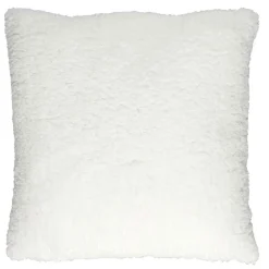Home Deco Factory Coussin imprimé sherpa Crush blanc/beige - 40x9x40 cm