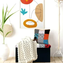 Best Home Deco Factory Coussin patchwork dehoussable 40x40cm