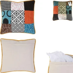 Best Home Deco Factory Coussin patchwork dehoussable 40x40cm