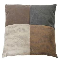 Home Deco Factory Coussin Patchwork déhoussable multicolore - 40x40 cm