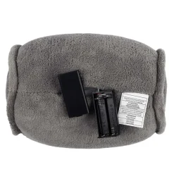 Sensly Coussin rond de massage vibrant gris - 25x14x14 cm