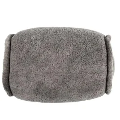 Sensly Coussin rond de massage vibrant gris - 25x14x14 cm