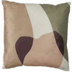 Home Deco Factory Coussin Sherpa imprimé multicolore - 40x40 cm