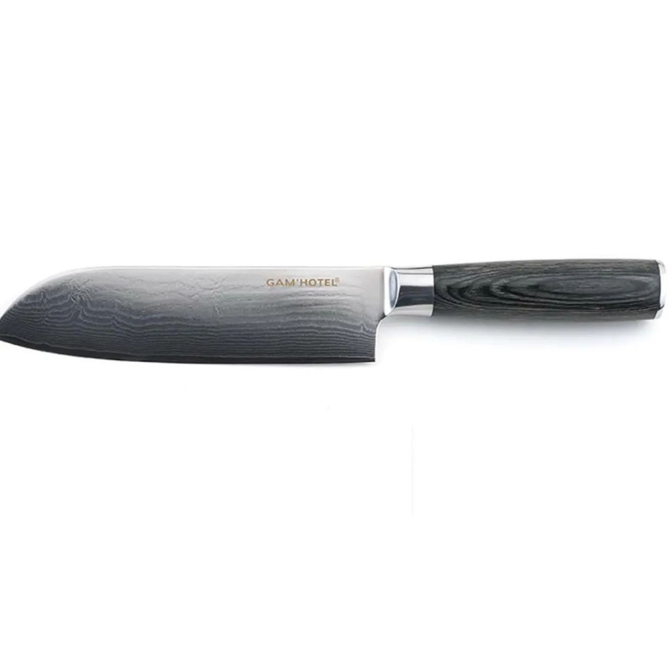 Gam'Hotel Couteau santoku Damarus noir - 29.5 cm