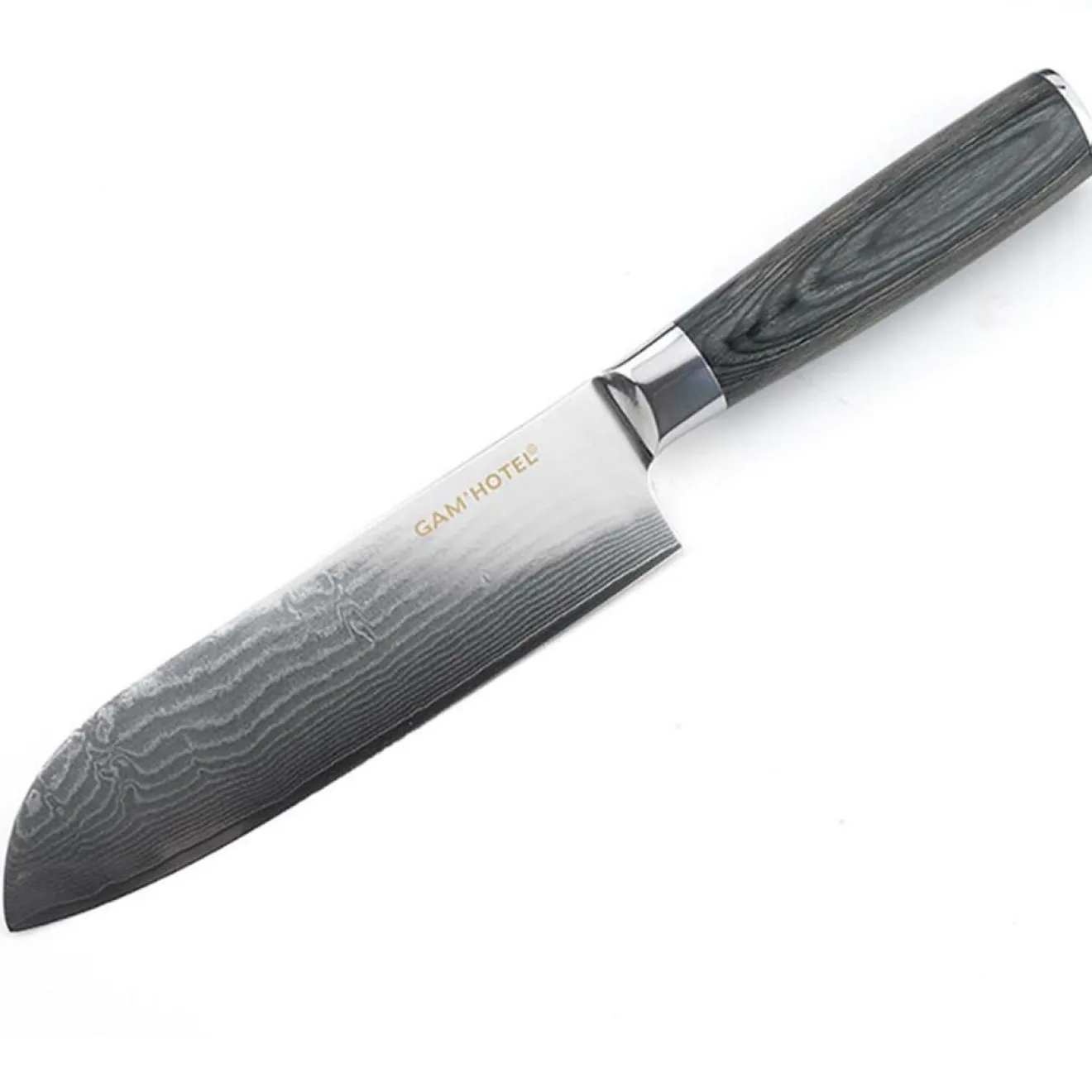 Gam'Hotel Couteau santoku Damarus noir - 29.5 cm