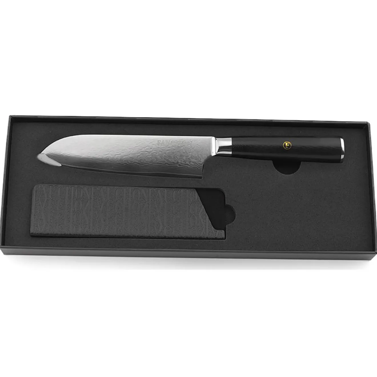 Online Fauchon Couteau santoku Damas noir - 29.5 cm