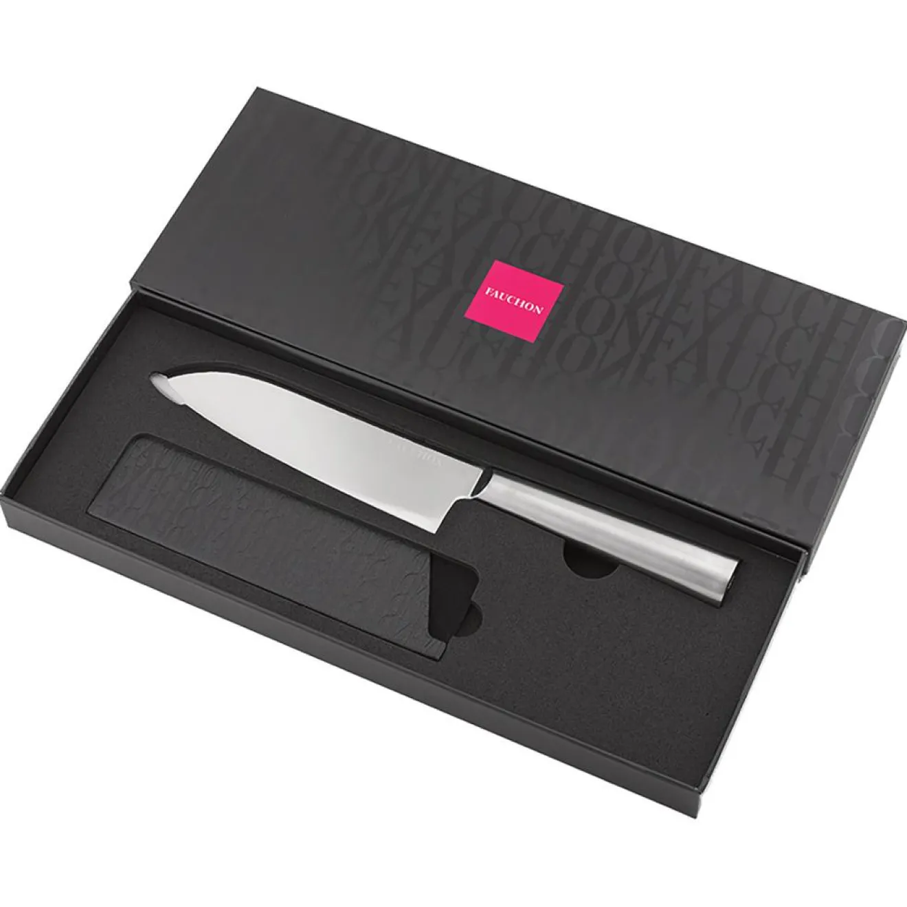 Discount Fauchon Couteau santoku Miroir gris - 29.5 cm