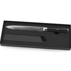 Fauchon Couteau trancher Damas noir - 32.5 cm