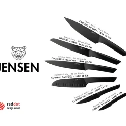 Bjorn Couteaux de cuisine Jensen - 6 pièces noir mat