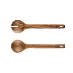 Bjorn Couverts à salade en bois d'acacia OLLE marron