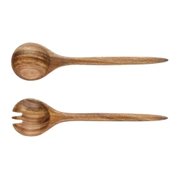 Bjorn Couverts à salade en bois d'acacia ROLF marron
