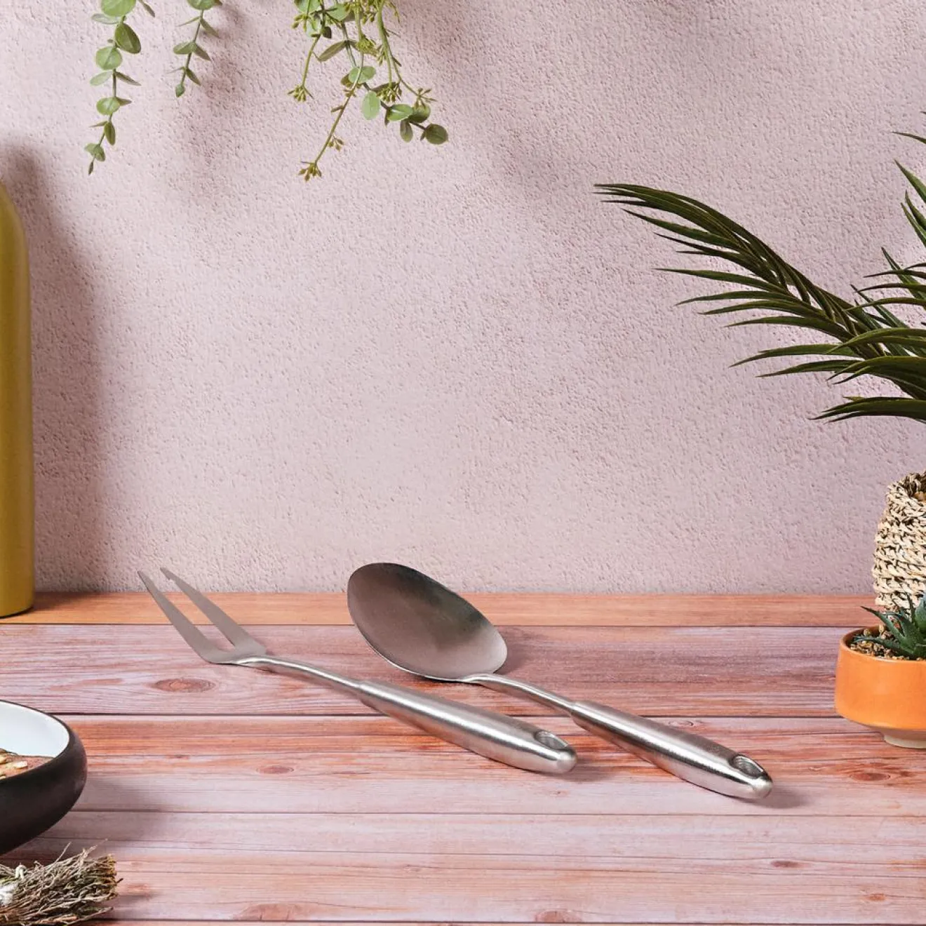 Outlet Bjorn Couverts à salade et barbecue en acier inoxydable STAL inox