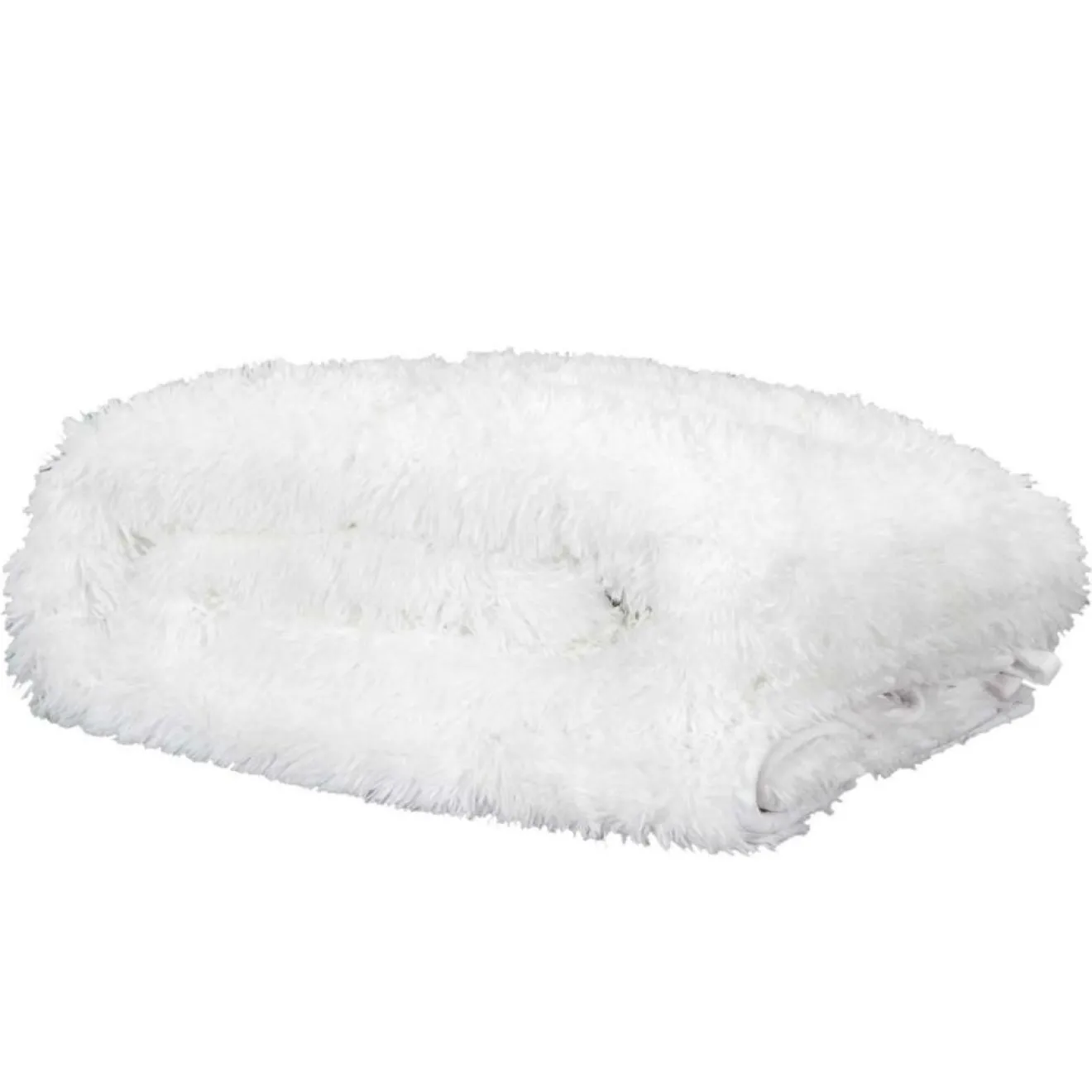 Discount Sensly Couverture pondérée fausse fourrure blanche - 153x0x203 cm