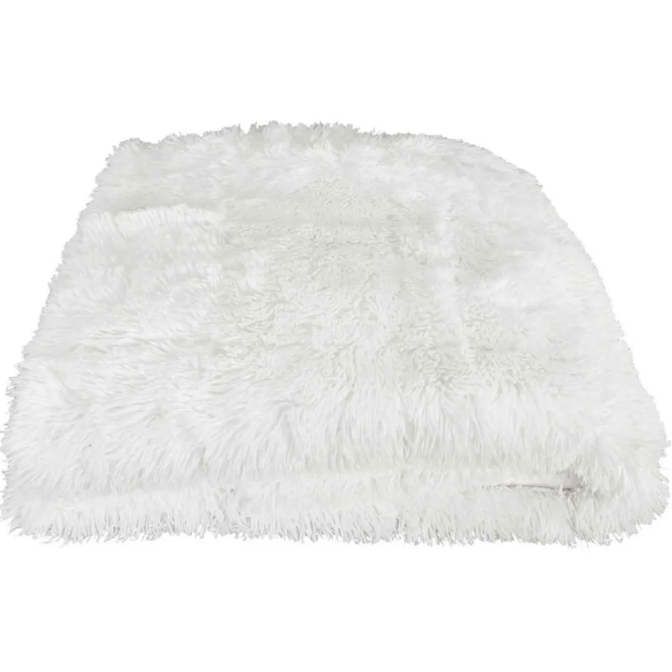 Discount Sensly Couverture pondérée fausse fourrure blanche - 153x0x203 cm