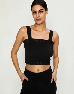 Femme Huit Crop top Jeanne noir