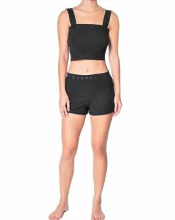 Femme Huit Crop top Jeanne noir