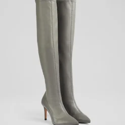 Outlet L.K. Bennett Cuissardes Blake grises - Talon 8,5 cm