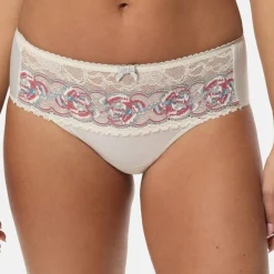 Femme Playtex Culotte Flower Elegance motif à fleurs blanche