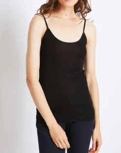 Hot Mare Débardeur 100% Coton Fil d'Ecosse noir