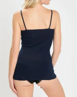 Femme Mare Débardeur bretelles fines bleu marine