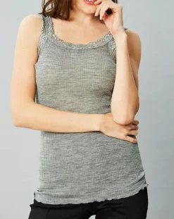 Femme Mare Débardeur Catherine en Laine & Soie gris