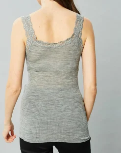 Femme Mare Débardeur Catherine en Laine & Soie gris