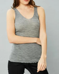 Best Mare Débardeur Célia en Laine & Soie gris