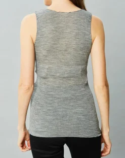 Best Mare Débardeur Célia en Laine & Soie gris