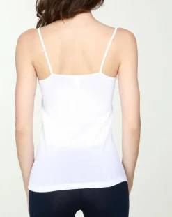 Femme Mare Débardeur en Coton fines bretelles blanc