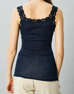 Mare Débardeur en Laine & Soie bleu