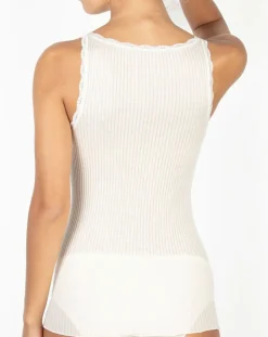 Discount Mare Débardeur fines bretelles en Laine mélangée ivoire