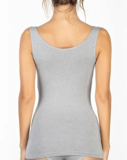 Femme Mare Débardeur Juliette en Micromodal gris clair