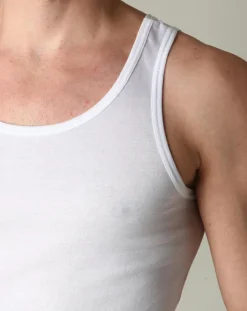 Homme Mare Débardeur Matt en Coton blanc