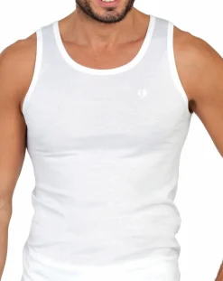 Online Mare Débardeur Tim en Coton blanc