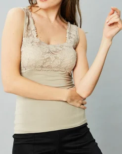 Femme Mare Débardeur Valérie en Micromodal sable