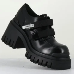 Femme Premiata Derbies en Cuir M6349 noires - Talon : 5.5cm