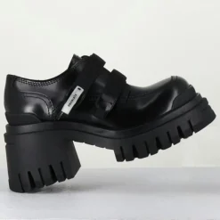 Femme Premiata Derbies en Cuir M6349 noires - Talon : 5.5cm