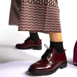Femme Cosmoparis Derbies en Cuir Votel bordeaux