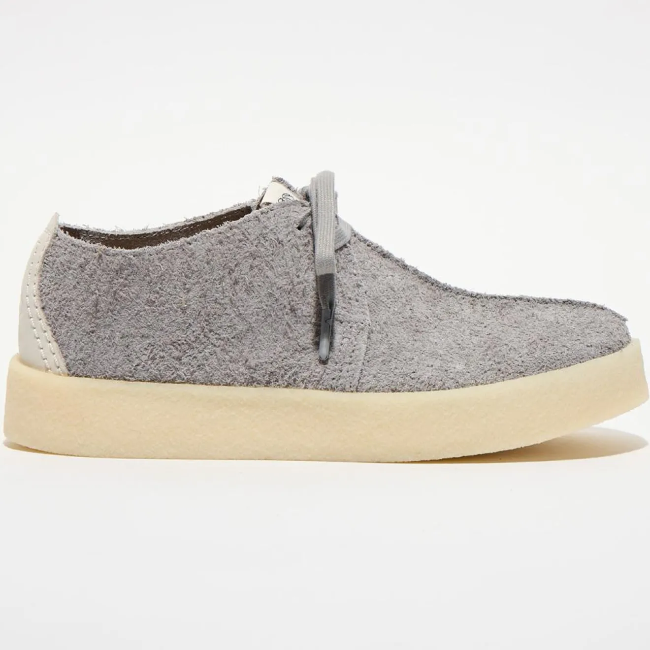 Homme Clarks Derbies en Velours de Cuir texturé Trek Cup grises