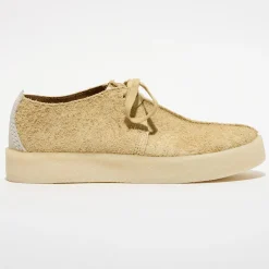 New Clarks Derbies en Velours de Cuir texturé Trek Cup beiges