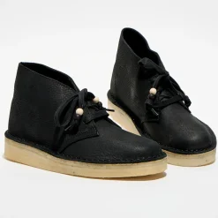 Online Clarks Desert boots en Velours de Cuir Coal noires